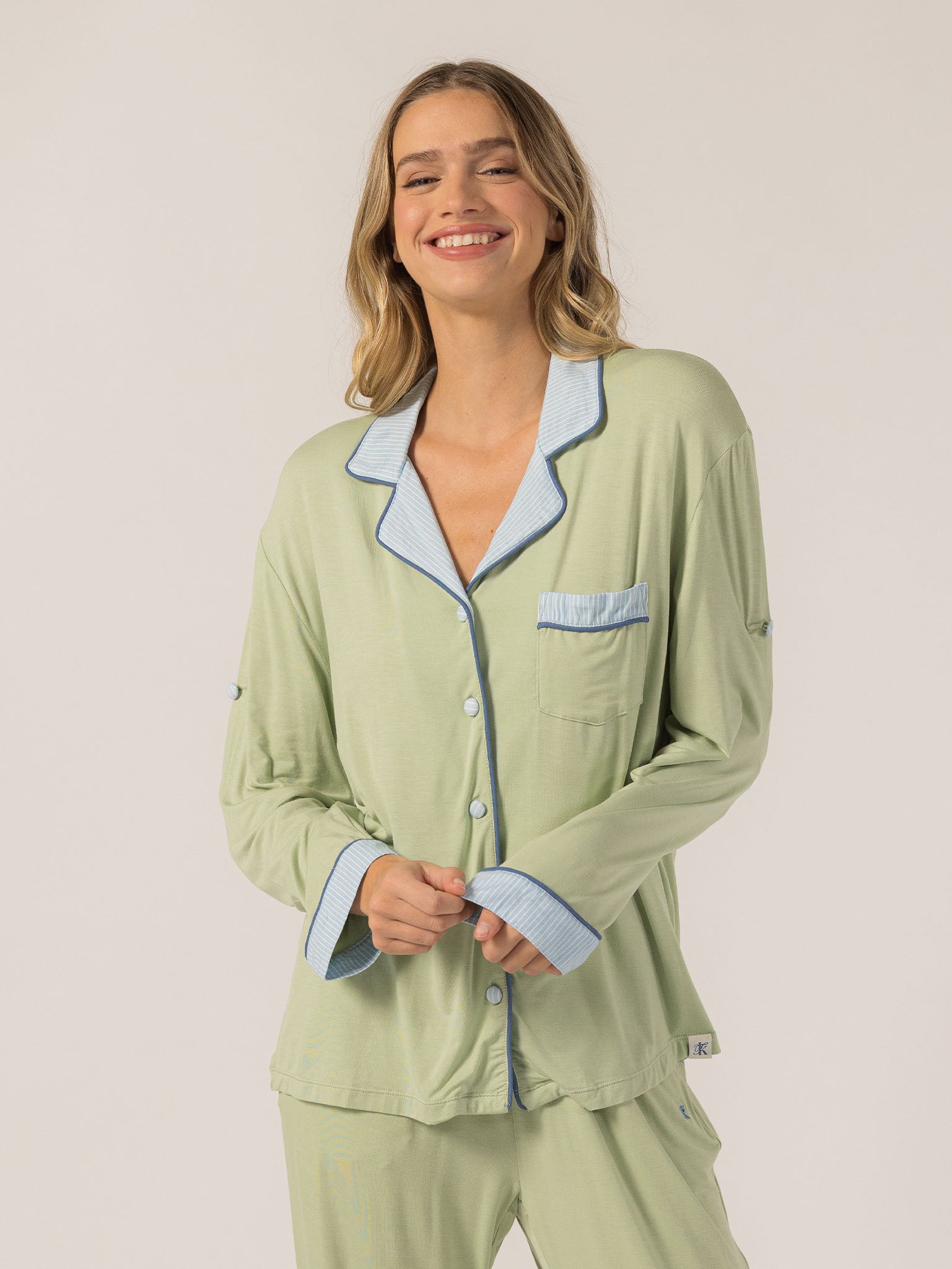 succulent pajamas Rose PJ Long Sleeve Set (Succulent) XL