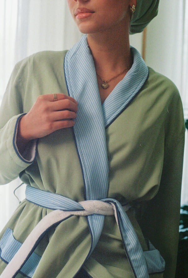 Leona Reversible Micro-Fiber Robe (Succulent)