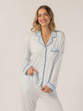 Rose PJ Long Sleeve Set (Cloud)