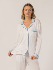 Rose PJ Long Sleeve Set (Glacier)