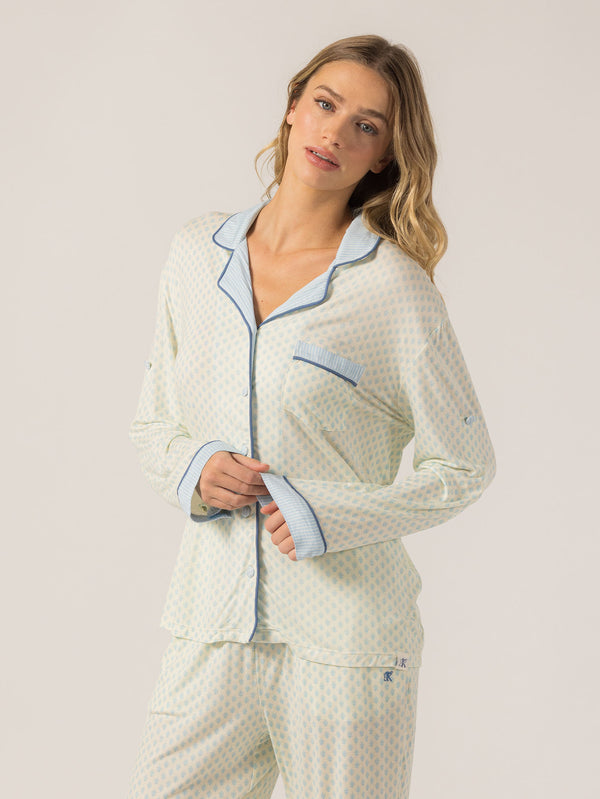 Keleigh Teller Women's Rose PJ Long Sleeve Set (Joshua Tree)