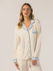 Rose PJ Long Sleeve Set (Pearl)