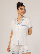 Rose PJ Short Sleeve Set (Glacier)