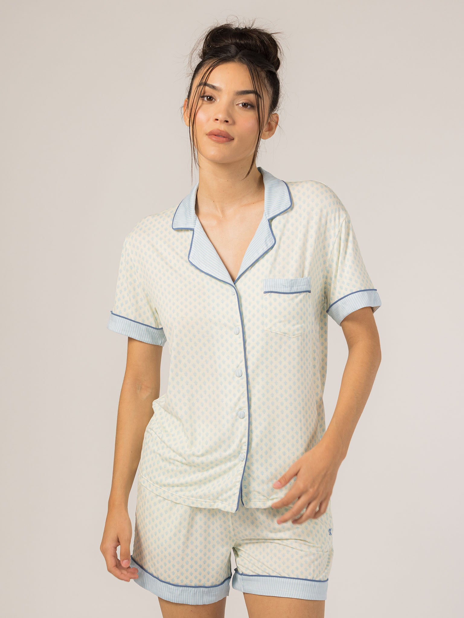 Rose PJ Short Sleeve Set in Joshua Tree — light, breathable pajamas for women