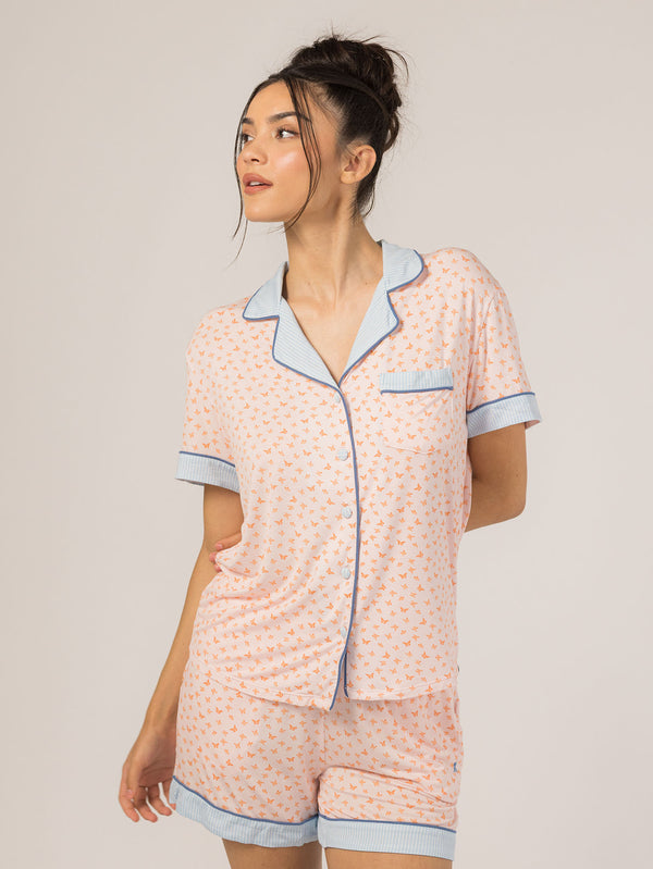 Keleigh Teller Women's Rose PJ Short Sleeve Set (Meadow Flyer)